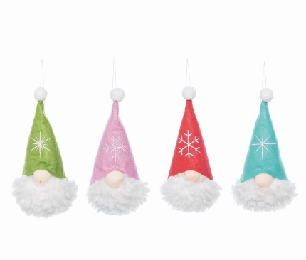 Plush Gnome Christmas  Ornament C-23