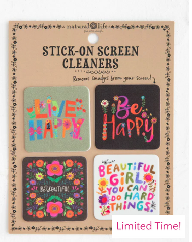 Stick-On Screen Cleaner, Set of 4