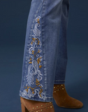 OMG Flare Jeans W/ Side Embroidery