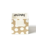 Neutral Gold Dot Mini Nesting Cube ( Small )