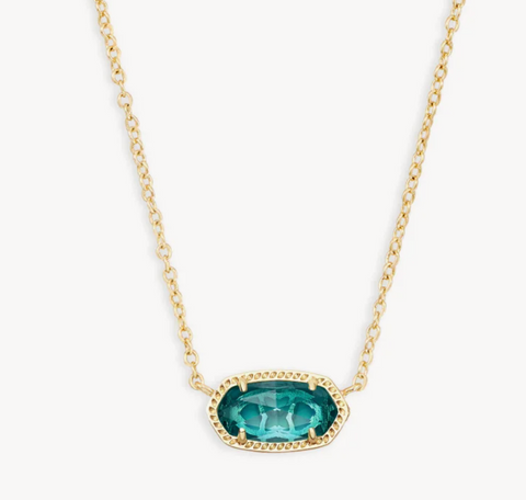 Elisa Pendant Necklace in London Blue