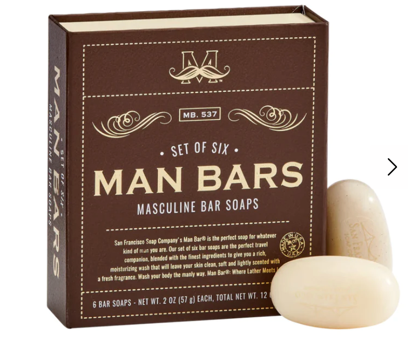Man Bars of Masculine Bar Soap  ( Set of 6 )
