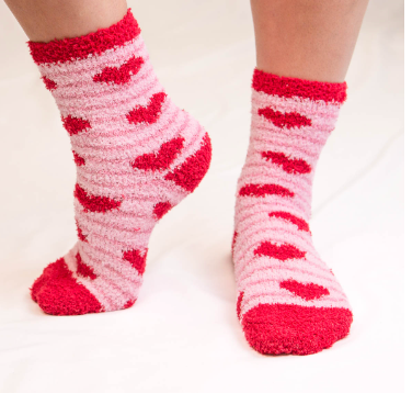 Cozy Soft Valentines Sock ( Assorted )