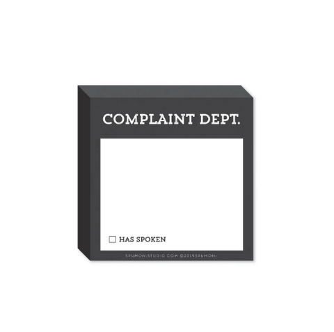 Complaint Department (memo sticky pads)