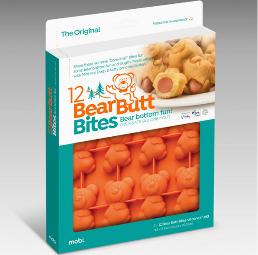 12 Bear Butt Bites, Silicone Mold