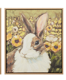 Rabbit and Sunflower Framed Wall Art