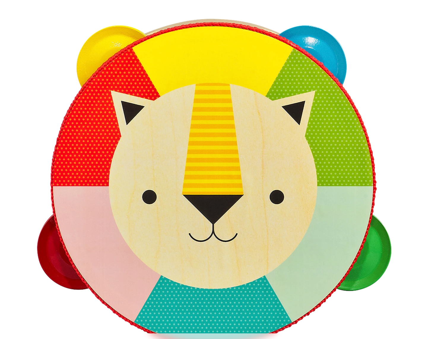 Kaleidoscope Wooden Lion Tambourine