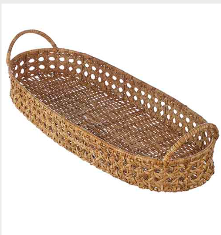 32" Oval Woven Tray