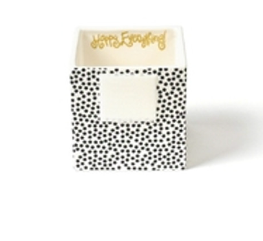 Happy Everything Black Small Dot Nesting Cube