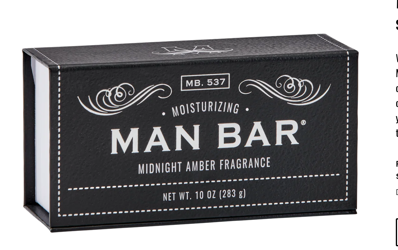 Moisturizing Man Bar ( Midnight Amber ) 10 oz.