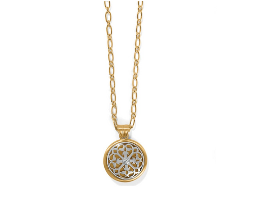 Ferrara Two Tone Luce Large Pendant Necklace JM7439*