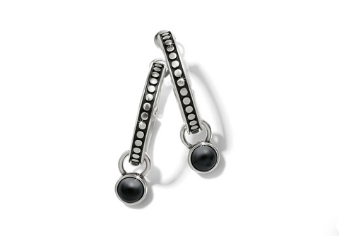 Pebble Dot Onyx Reversible Hoop Earrings JA9279