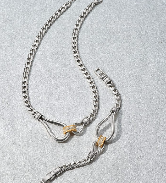 Meridian Suez Two Tone Necklace JM7300*