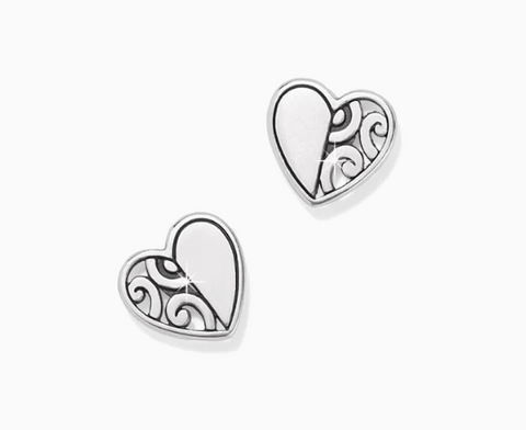 Deco Heart Mini Post Earrings J20400