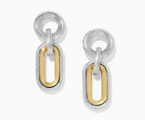 Medici Two Tone Link Post Drop Earrings JA9955*