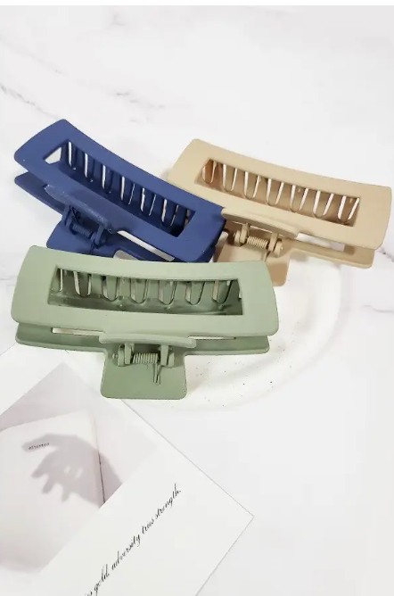 Large Matte Color Hair Claw Clip ( Assorted )