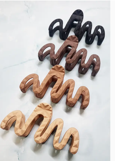Large Matte Color Hair Claw Clip ( Assorted )