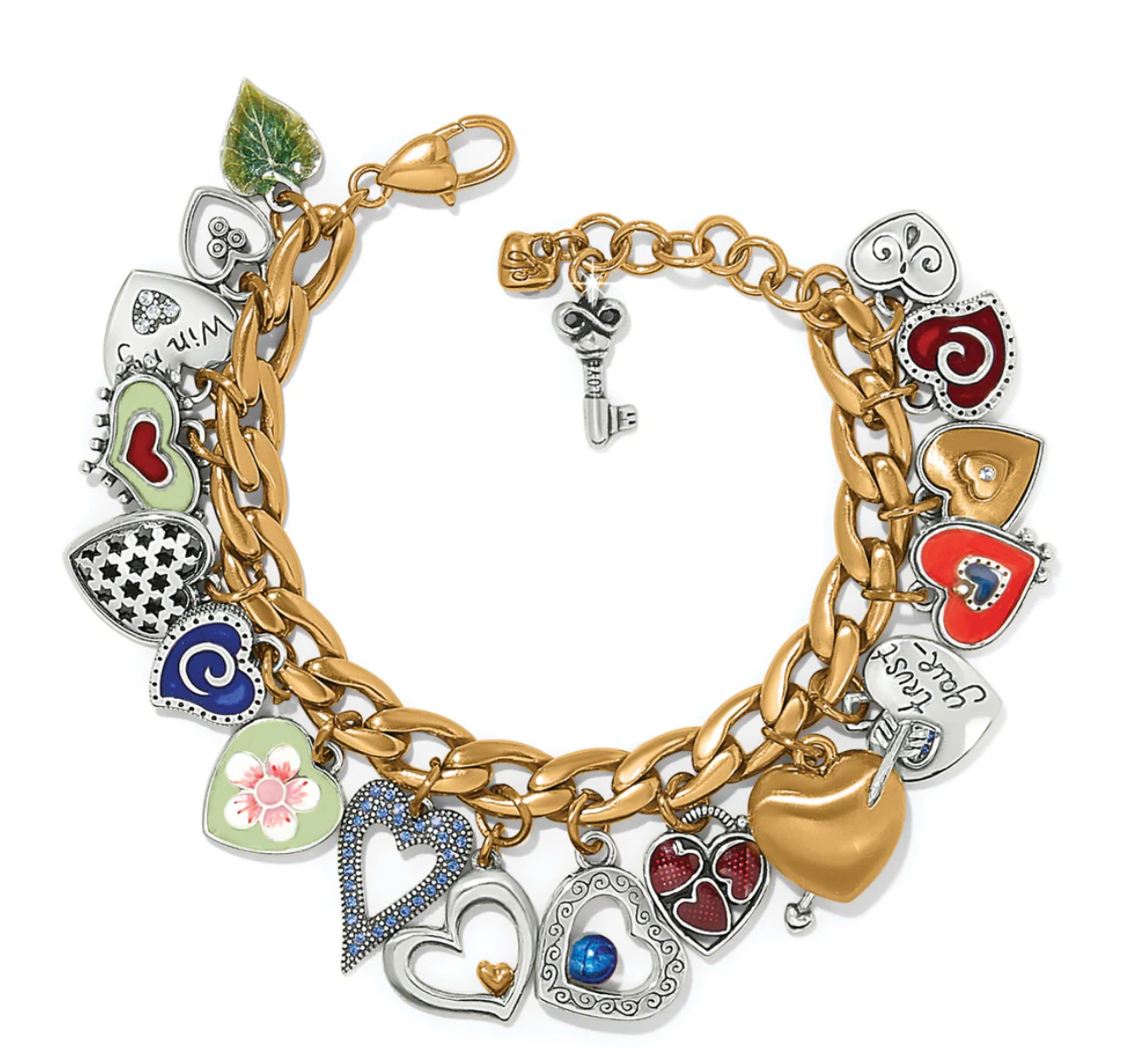 One Heart Color Charm Bracelet  JF0209*