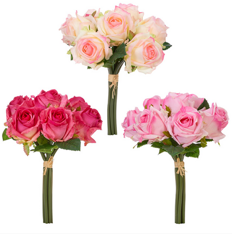 12" Real Touch Rose Bundle ( Assorted Colors )