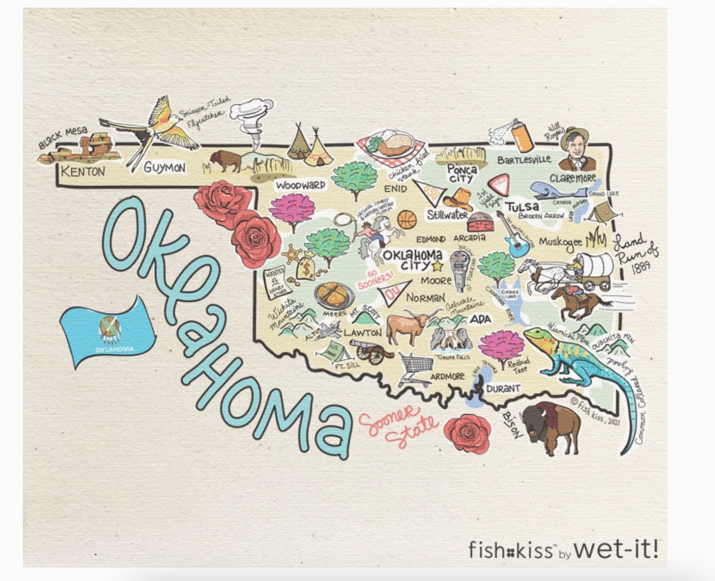 Fish Kiss Swedish Dish Clothes ( Oklahoma )