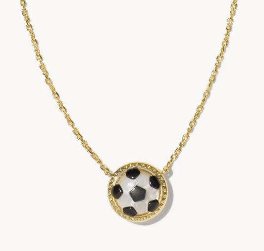 Soccer Pendant Necklace in Gold*
