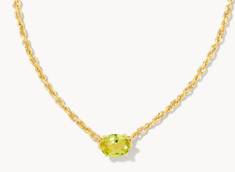 Cailin Necklace Gold Peridot Crystal