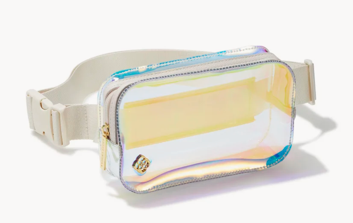 Clear Belt Bag in Clear Iridescent