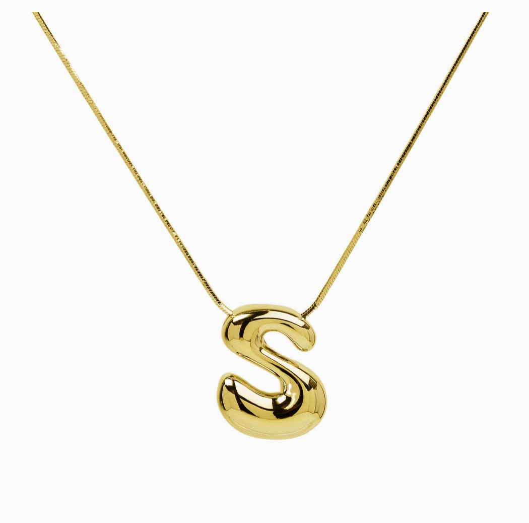 Initial Waterdrop 18K Gold Necklace