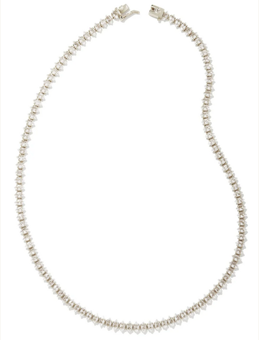 Larsan Tennis Necklace in Silver*