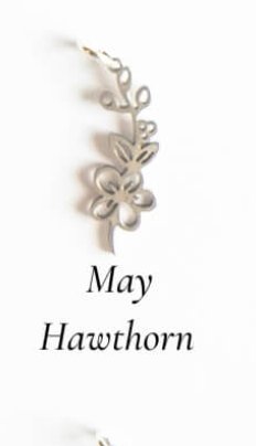 Silver Birth Flower Charm Necklace* ( May )