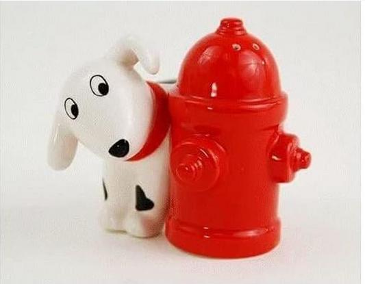 Dalmation & Fire Hydrant Salt & Pepper Shaker Set