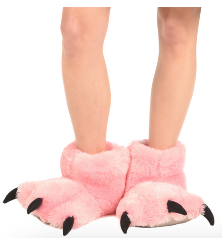 Pink Bear Kid  Paw Slipper