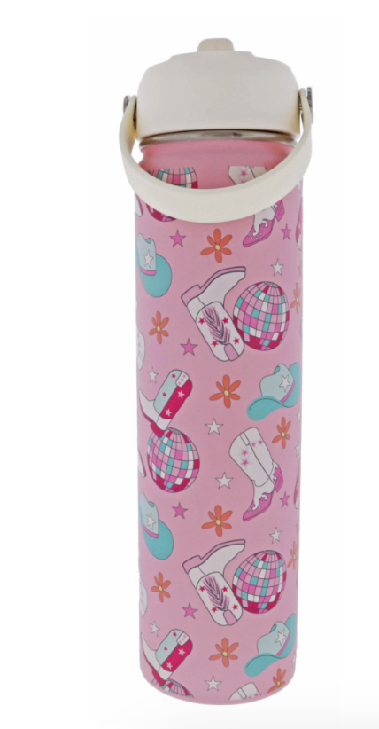 Howdy Cowgirl Skinny with Straw Cap 24 oz.