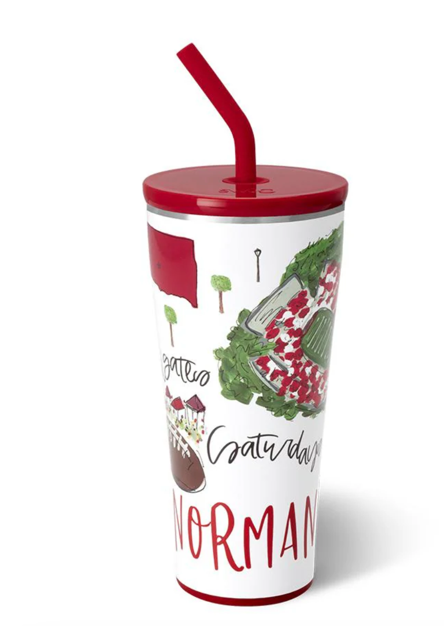 Saturdays in Norman Straw Tumbler 32oz