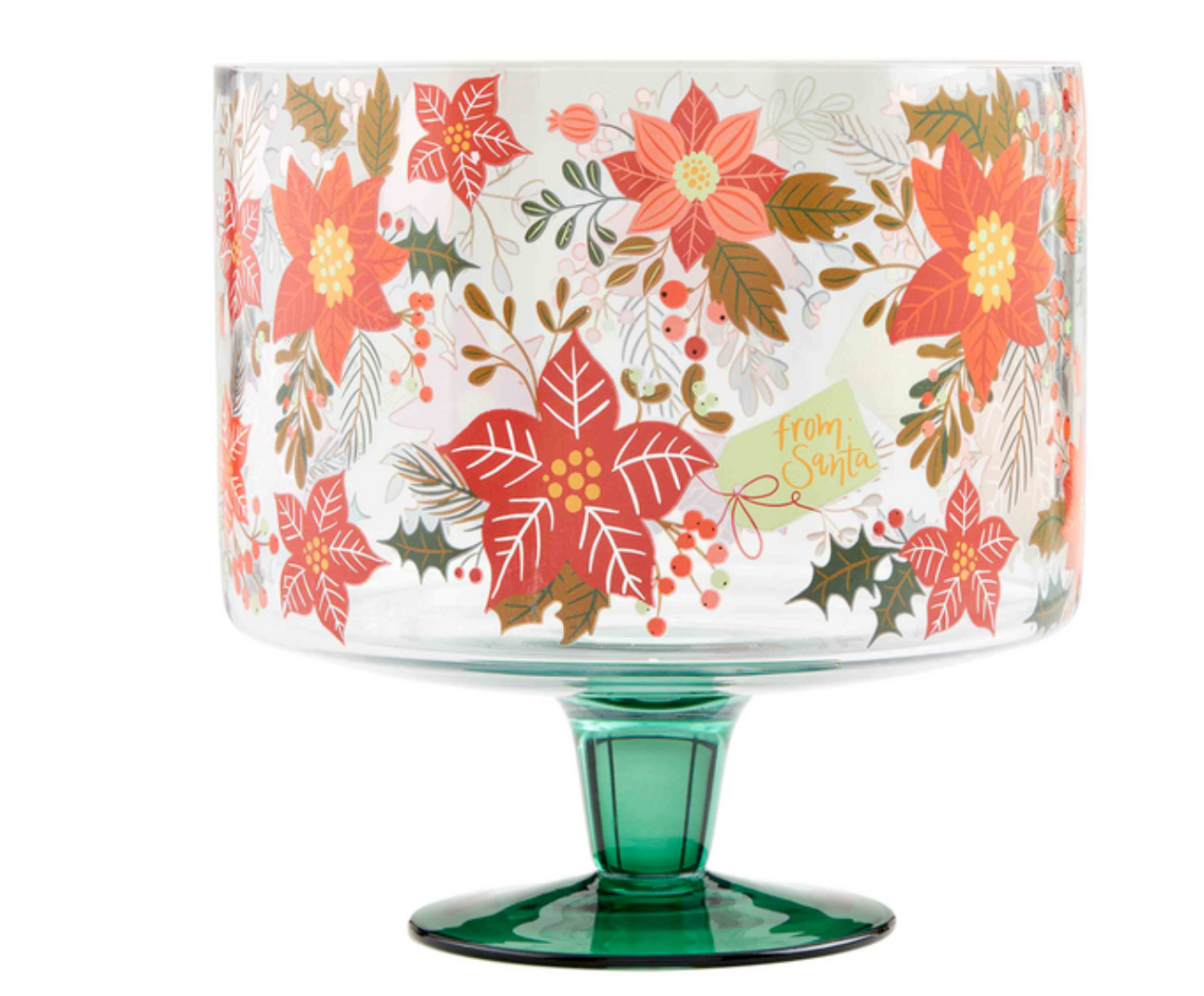 Poinsettia Trifle Bowl