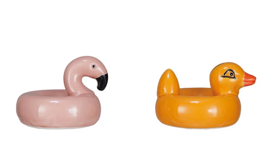 Hand-Painted Stoneware Floating Pool Float ( Assorted )