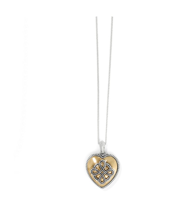 JM7419 Interlock Noir Rev Heart Necklace*