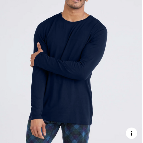 Snooze Super Soft Modal Sleep Long Sleeve Tee ( Navy )