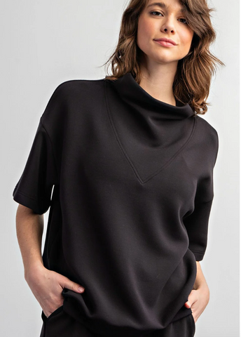 Modal Span Scuba Cowl Neck Top