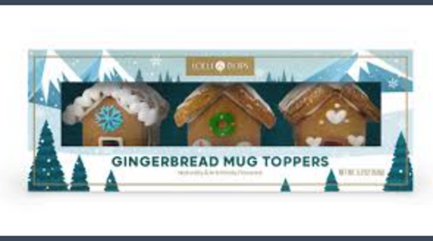 Gingerbread Mug Toppers  Set of 3