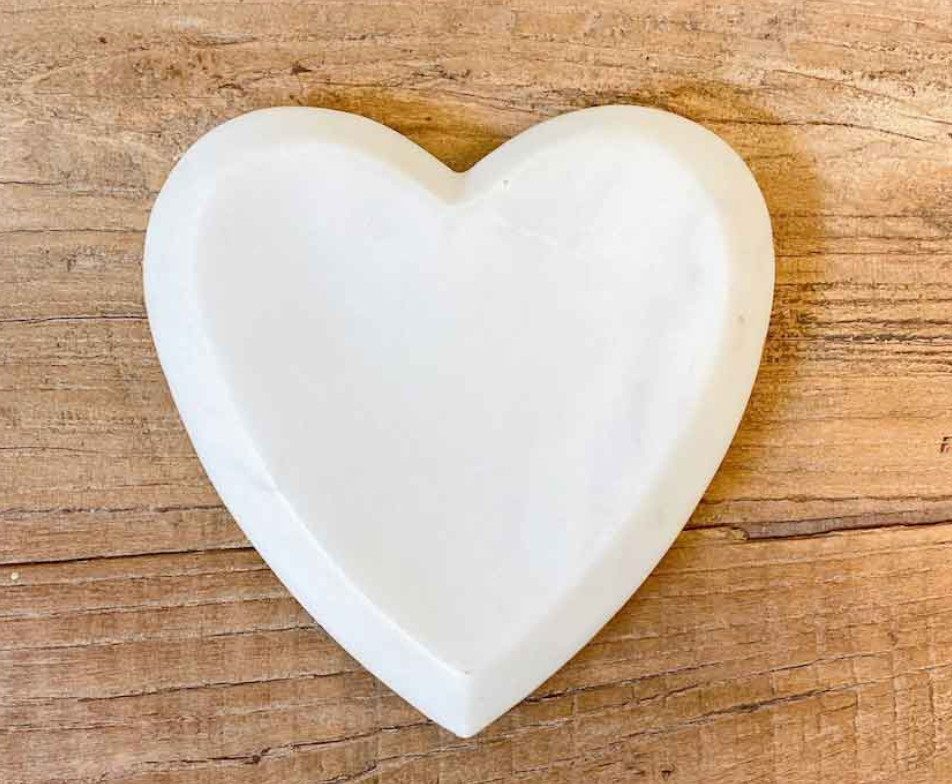 Heart Shaped Marble Trinket 5x5x.07