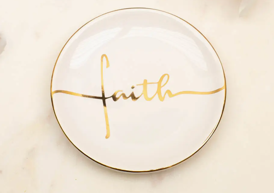 Faith Trinket Dish 4x4