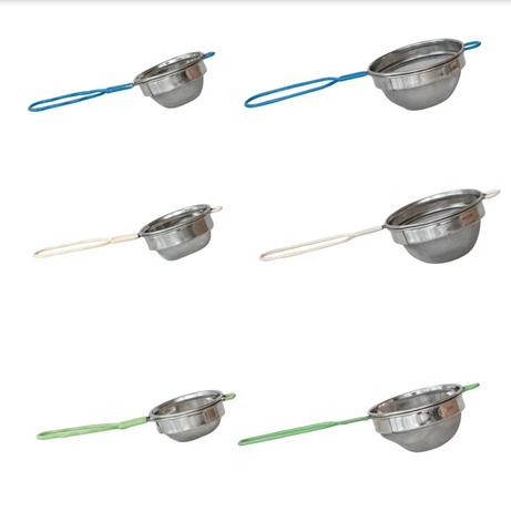 Stainless Steel Strainers w/ Enameled Handle