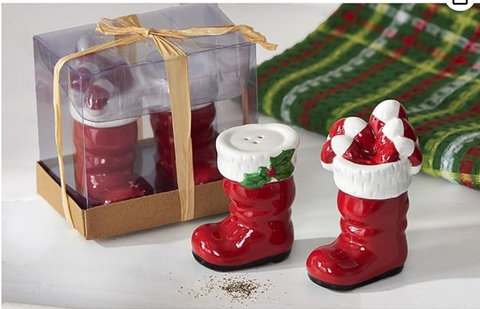 Santa Boots S&P Set Of 2 Red