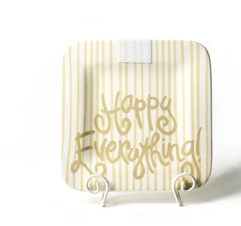 Neutral Skinny Stripe Happy Everything Mini Platter 9.25