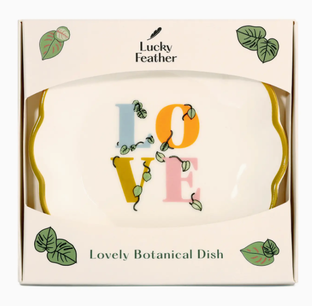 Botanical Scalloped Dish ( Love )