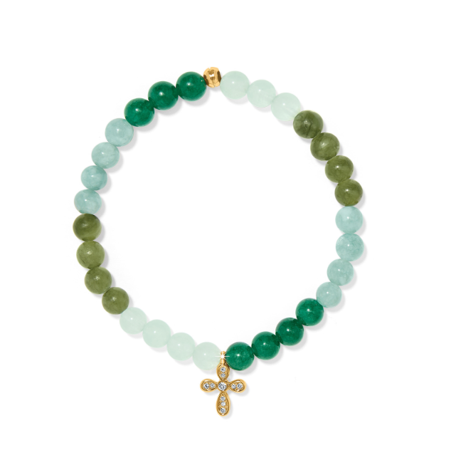 JF0272 Enchanting Cross Gold Stretch Bracelet*