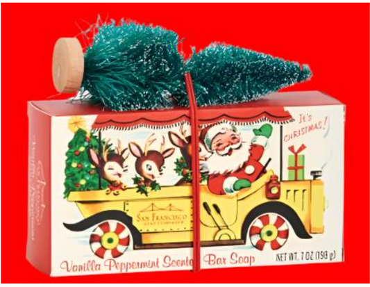 Christmas Soap Vanilla Peppermint 7oz. Bar