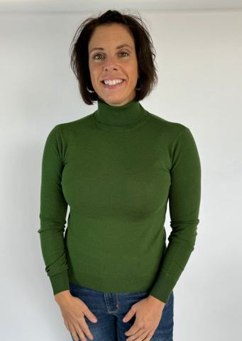 Basic Viscose Long Sleeve Turtle Neck Sweater  ( Assorted )