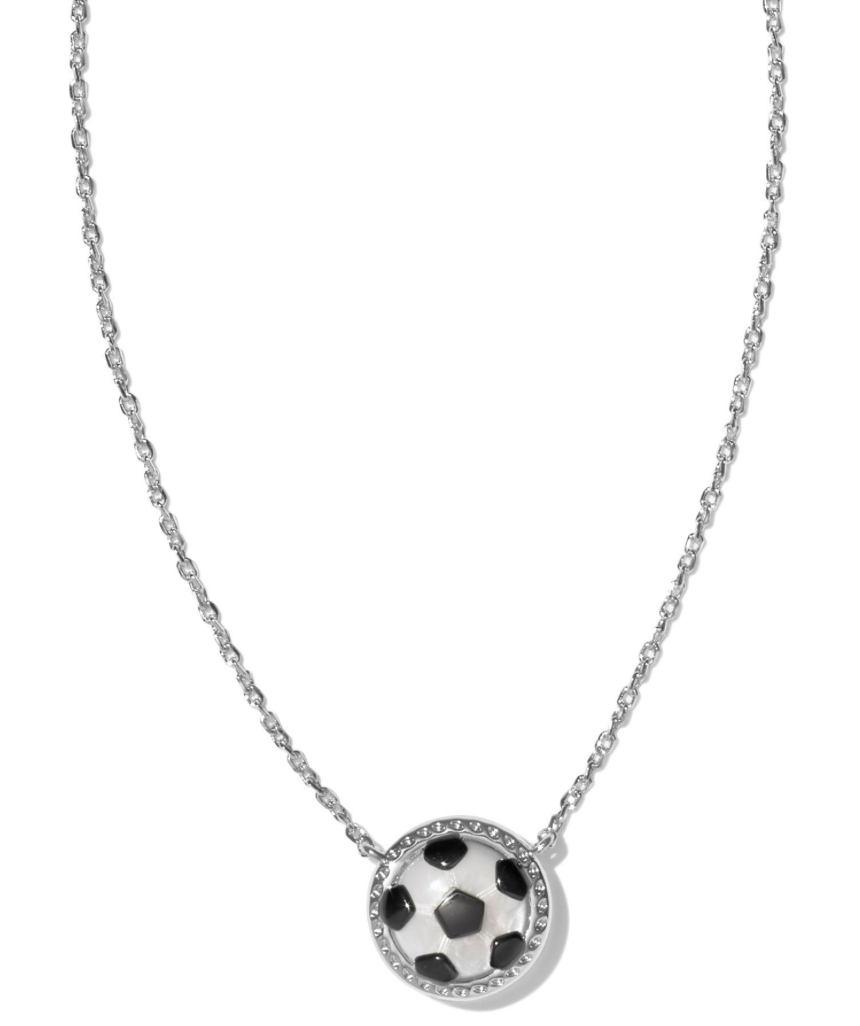 Soccer Necklace Silver